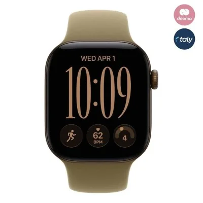 Apple Watch Series 12 GPS 46mm Dark Bronze Aluminium Case with Olive Sport Band - M/L